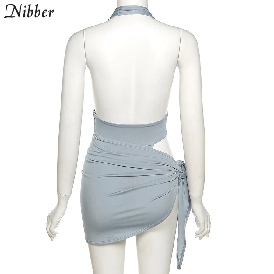 Nibber-Conjunto de Bikini básico para mujer, traje de baño de dos piezas con falda, Sexy, para vacaciones en la playa, 2021