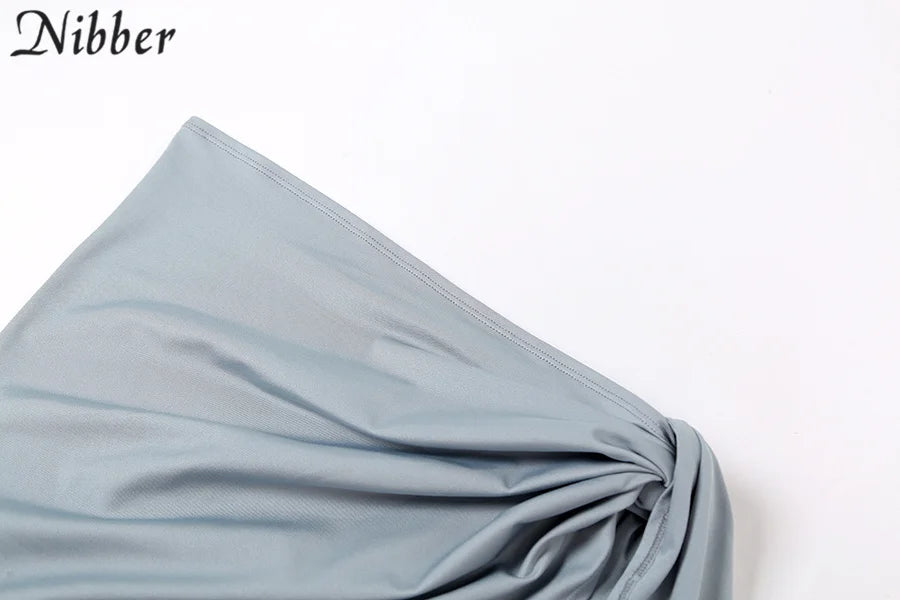 Nibber-Conjunto de Bikini básico para mujer, traje de baño de dos piezas con falda, Sexy, para vacaciones en la playa, 2021