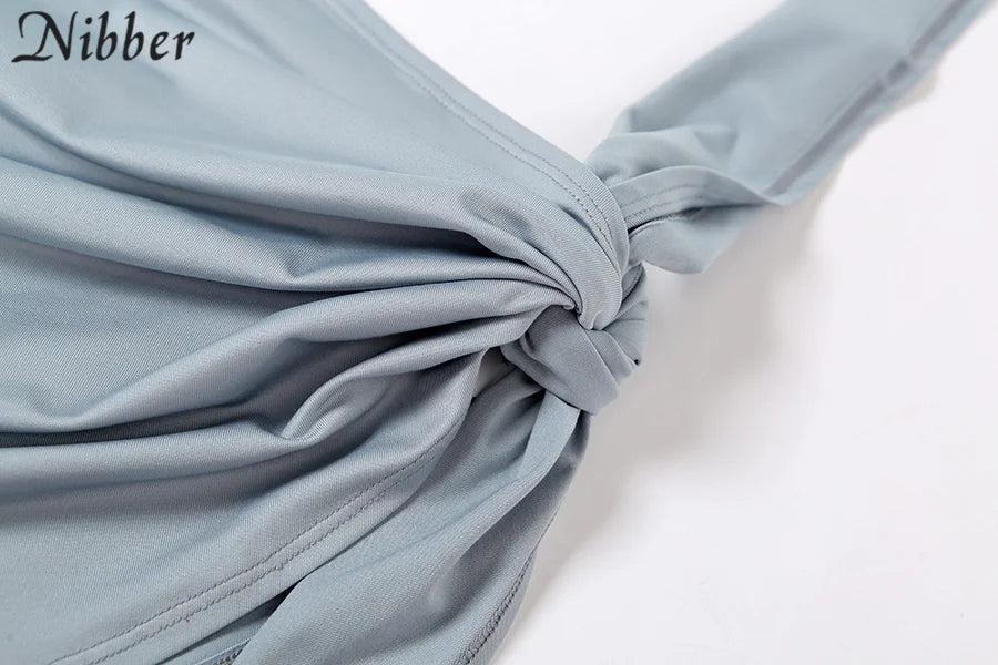Nibber-Conjunto de Bikini básico para mujer, traje de baño de dos piezas con falda, Sexy, para vacaciones en la playa, 2021