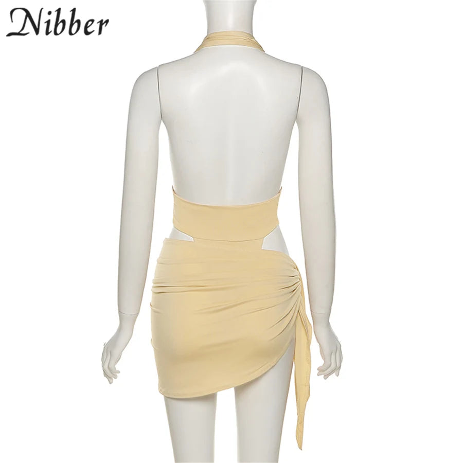 Nibber-Conjunto de Bikini básico para mujer, traje de baño de dos piezas con falda, Sexy, para vacaciones en la playa, 2021