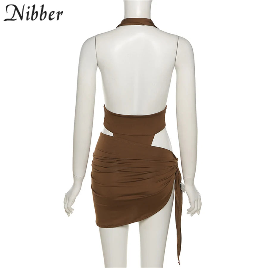 Nibber-Conjunto de Bikini básico para mujer, traje de baño de dos piezas con falda, Sexy, para vacaciones en la playa, 2021