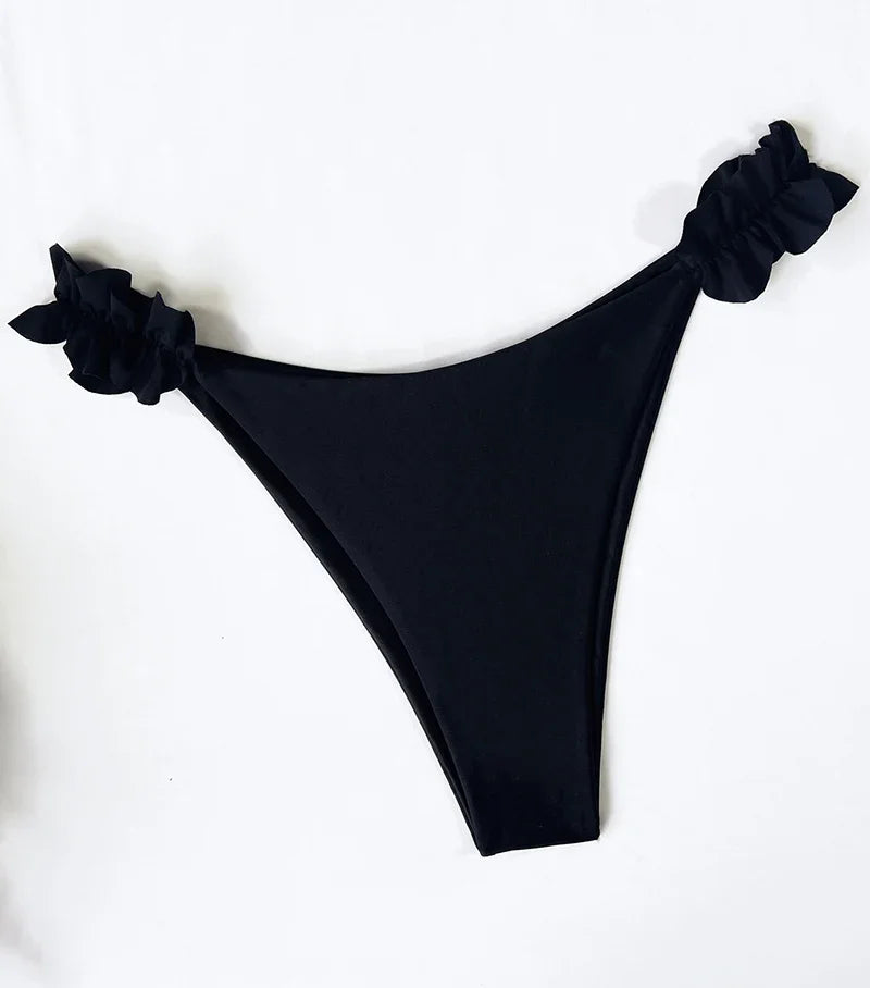 Conjunto de Bikini estilo Push Up para mujer, traje de baño Sexy con lazo, Bikini con cordones, traje de baño de dos piezas para mujer, ropa de playa L 2023