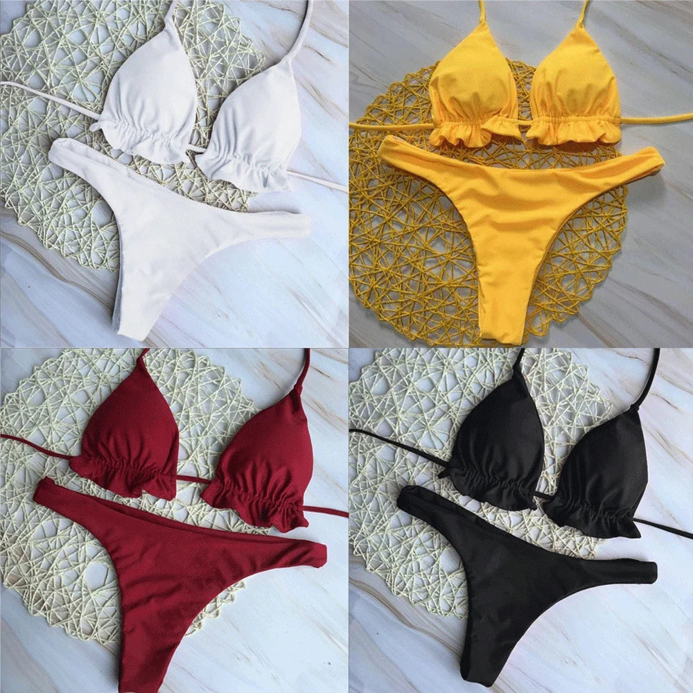 Conjunto de Bikini brasileño de verano para mujer