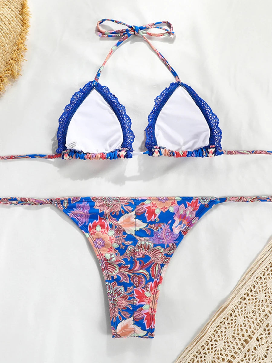 Conjunto de microbikini Sexy para mujer, traje de baño femenino con realce, Tanga, traje de baño brasileño, Bikini de dos piezas, traje de baño para playa 2025