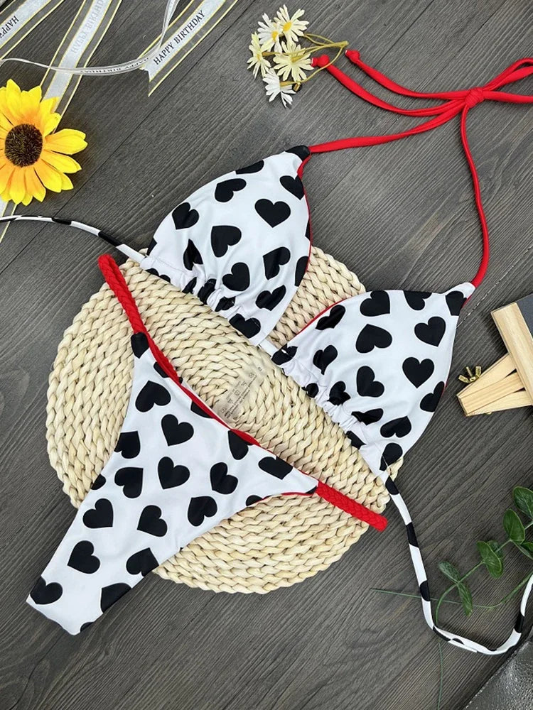 Bikini de cintura alta, traje de baño Sexy con Tanga, conjunto de Bikini con estampado de cebra, traje de baño brasileño para mujer, nuevo Bikini, trajes de baño para mujer