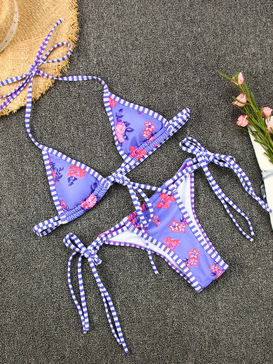 Conjunto de microbikini Sexy para mujer, traje de baño femenino con realce, Tanga, traje de baño brasileño, Bikini de dos piezas, traje de baño para playa 2025