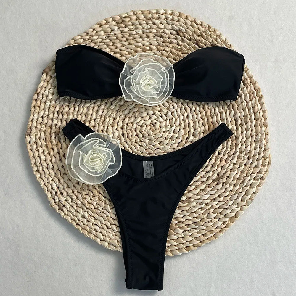 Conjunto de Bikini, superventas, traje de baño para mujer, nueva moda, traje de baño informal Sexy, Micro Bikini para mujer, traje de baño con estampado de encaje