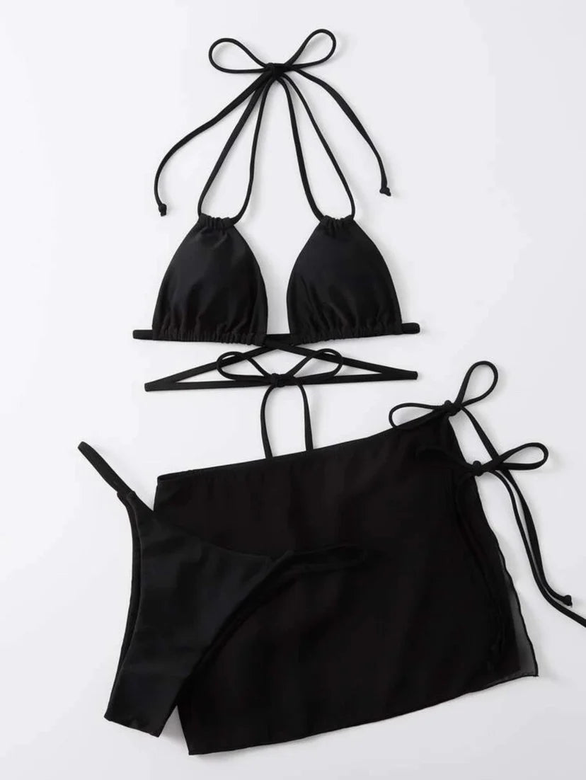 Bikini con Tanga de 3 piezas para mujer