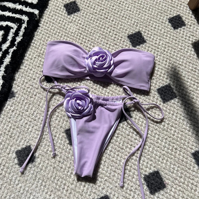 Traje de baño de bikini sexy con falda larga