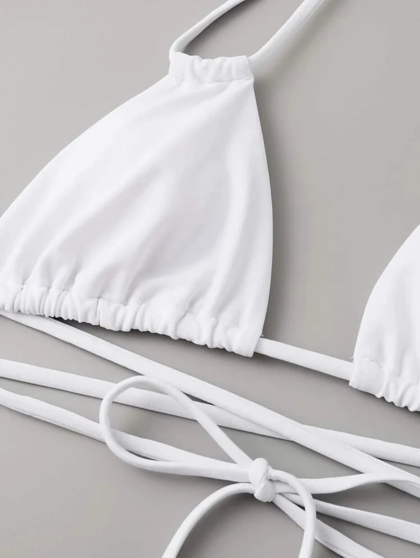 Bikini con Tanga de 3 piezas para mujer