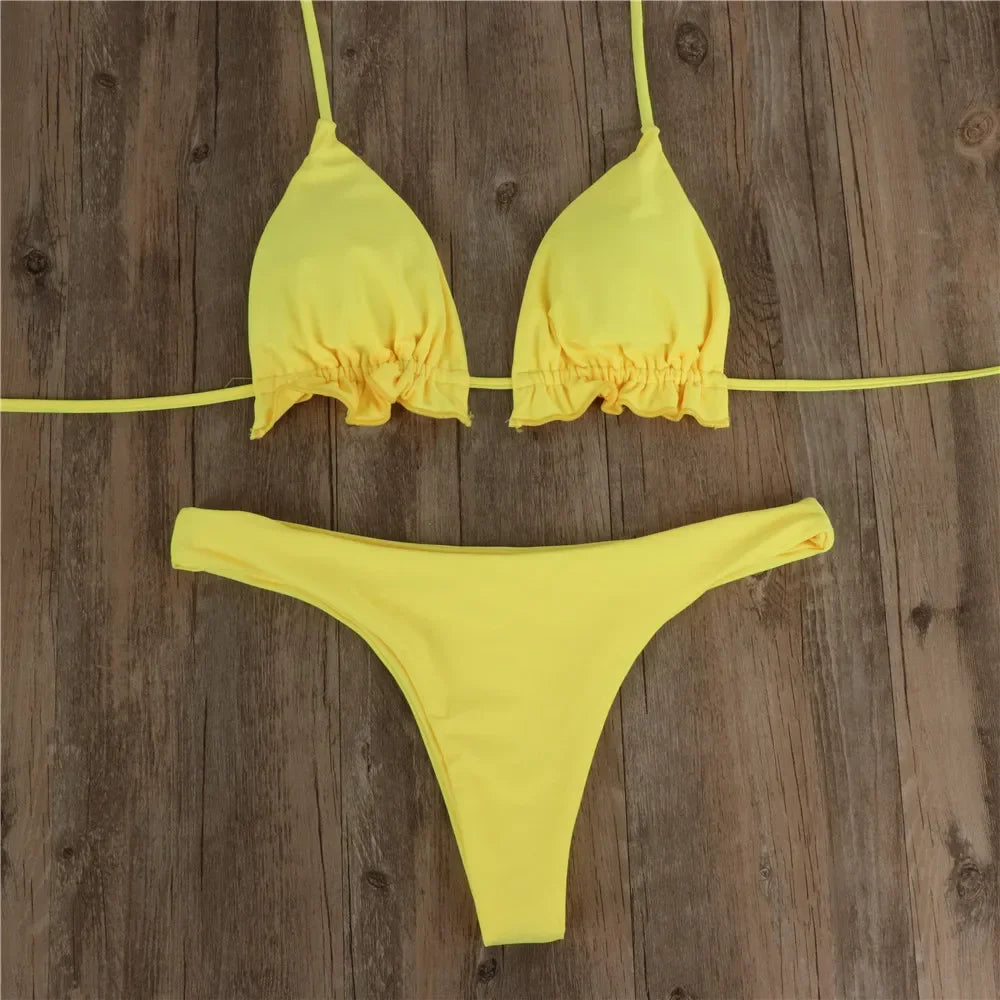 Conjunto de Bikini brasileño de verano para mujer