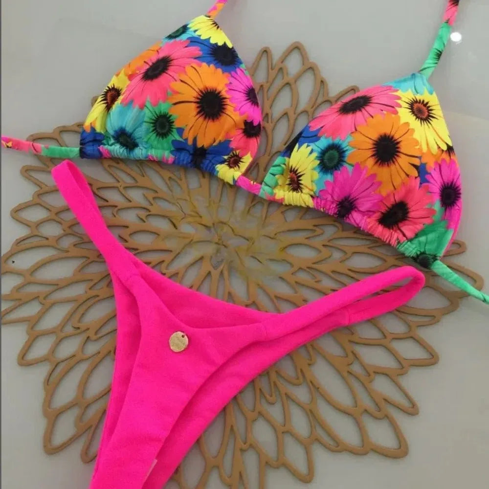 Nuevo Bikini mujer Sexy Brasil traje de baño playa vacaciones traje de baño