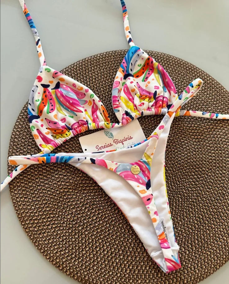 Nuevo Bikini mujer Sexy Brasil traje de baño playa vacaciones traje de baño