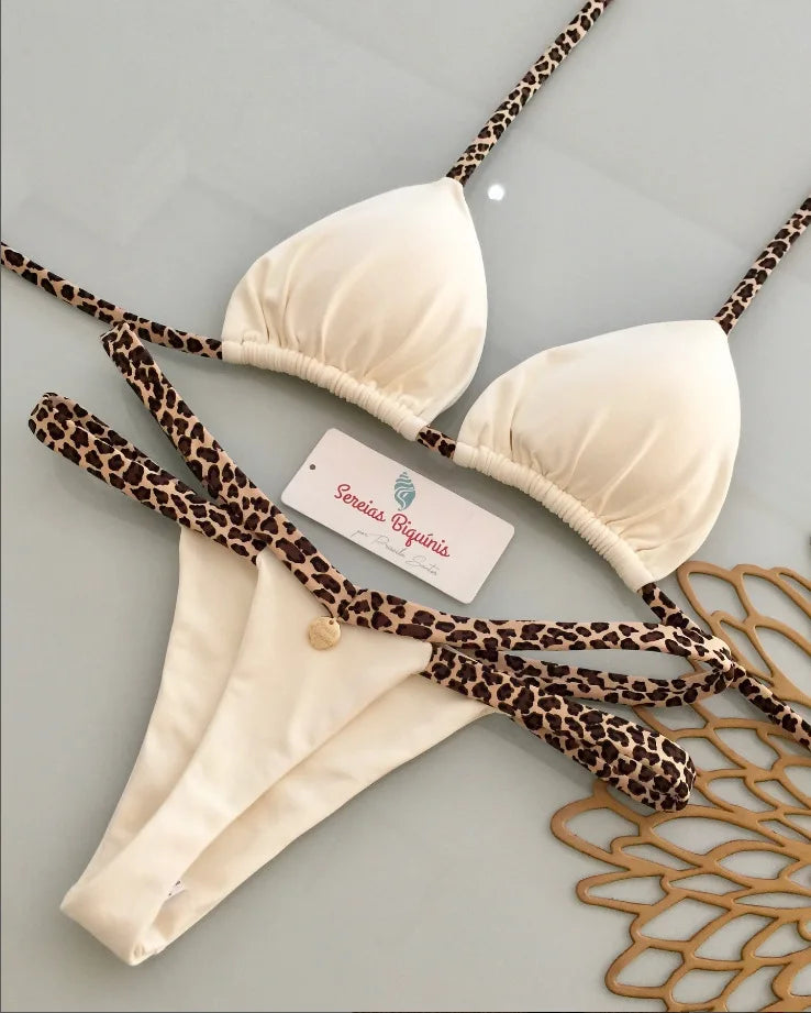 Nuevo Bikini mujer Sexy Brasil traje de baño playa vacaciones traje de baño