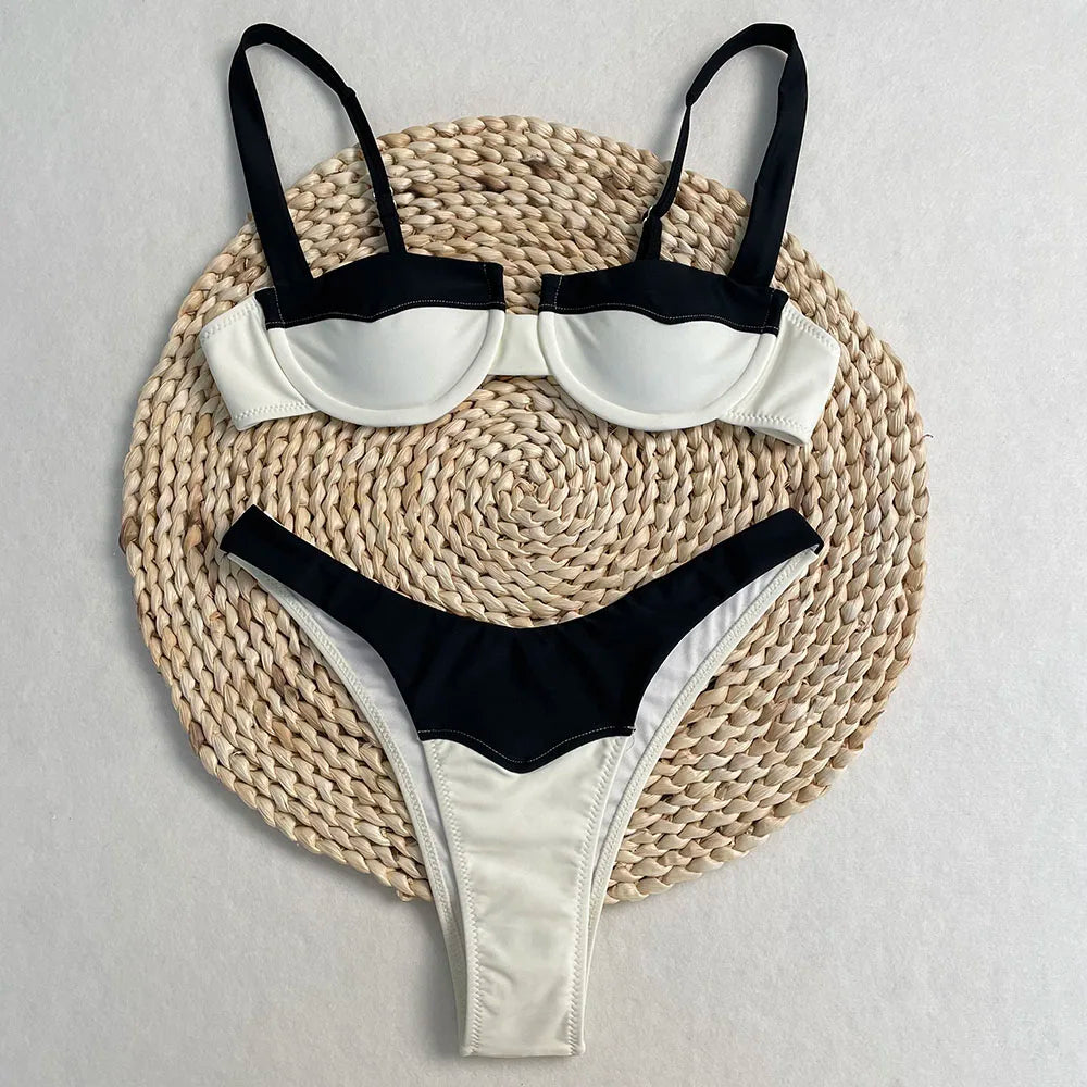 Conjunto de Bikini, superventas, traje de baño para mujer, nueva moda, traje de baño informal Sexy, Micro Bikini para mujer, traje de baño con estampado de encaje