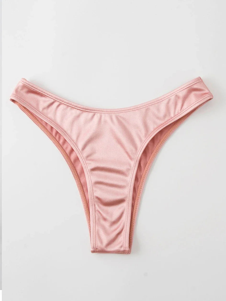 Bikini Bandeau para mujer, traje de baño de dos piezas