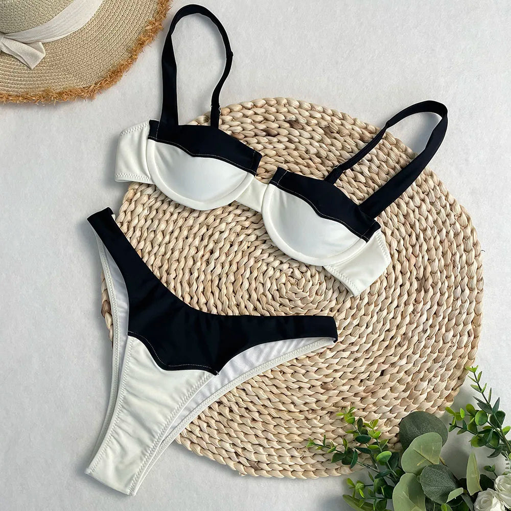 Conjunto de Bikini, superventas, traje de baño para mujer, nueva moda, traje de baño informal Sexy, Micro Bikini para mujer, traje de baño con estampado de encaje