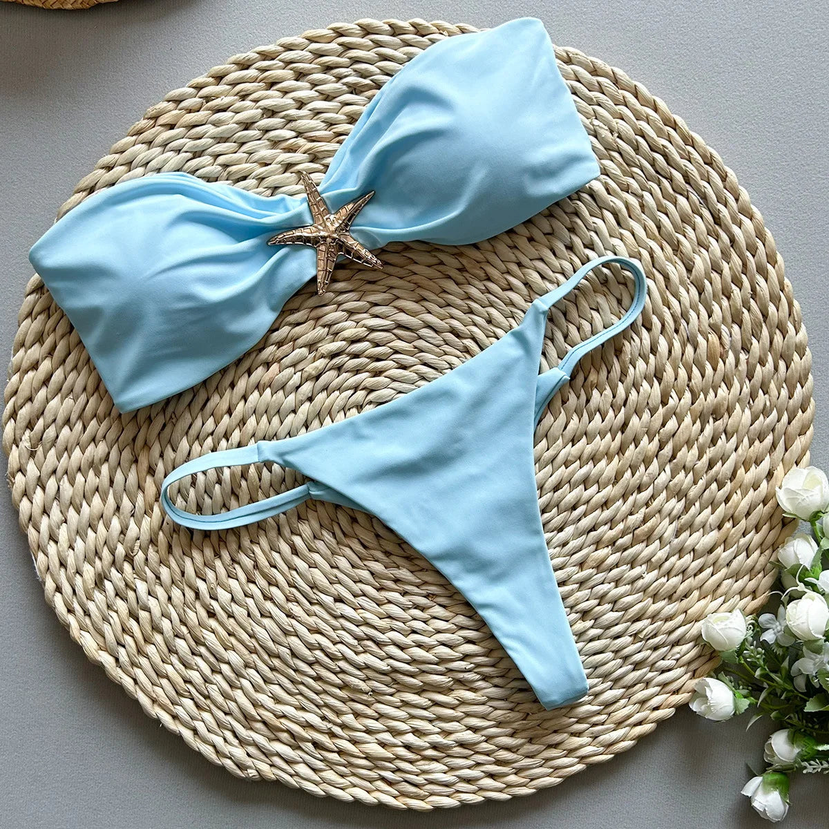 Bikinis Push Up 2025, traje de baño Sexy para mujer, traje de baño femenino, conjunto de microbikini, traje de baño, ropa de playa, Bikini brasileño Bandeau