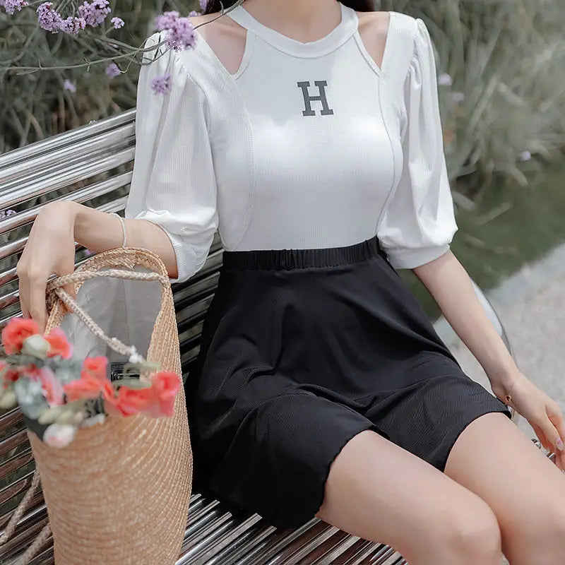 Conjunto de Bikini para mujer, traje de baño de estilo coreano