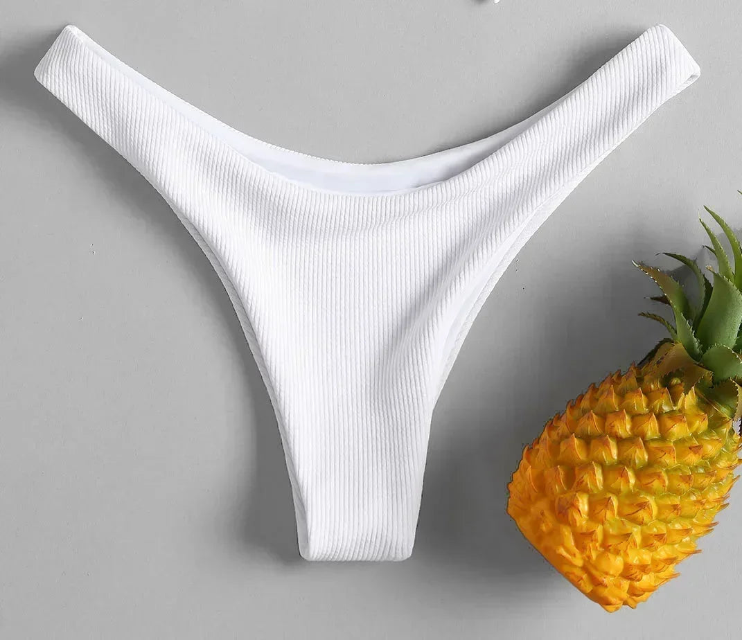 Conjunto De Bikini con parte superior De tubo acanalado para mujer