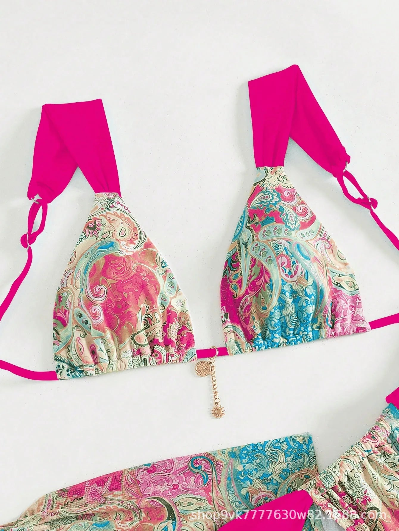 Conjunto de Bikinis sexys para mujer, traje de baño sin espalda sin mangas con cordones, traje de baño de verano para vacaciones en la playa, traje de baño femenino de 3 piezas