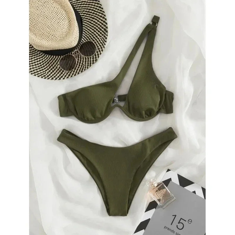 Bikinis sexys, trajes de baño recortados para mujer