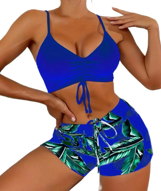 Conjunto de Bikini de cintura alta para mujer