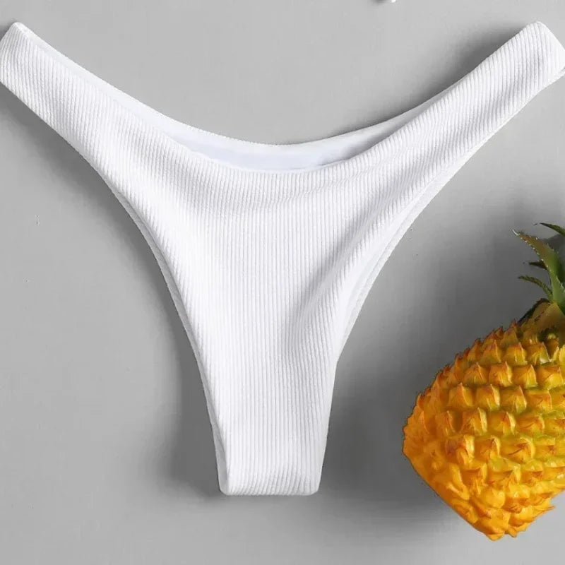 Conjunto De Bikini con parte superior De tubo acanalado para mujer