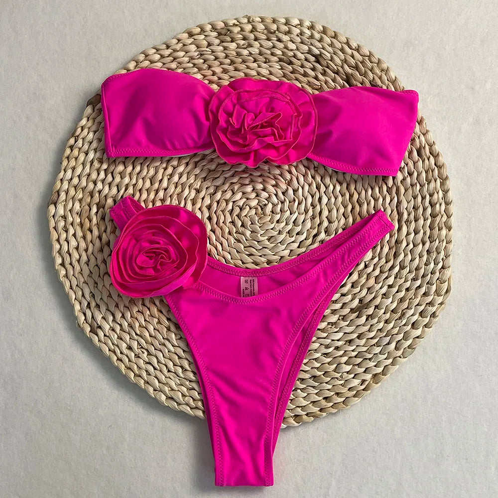 Conjunto de Bikini, superventas, traje de baño para mujer, nueva moda, traje de baño informal Sexy, Micro Bikini para mujer, traje de baño con estampado de encaje