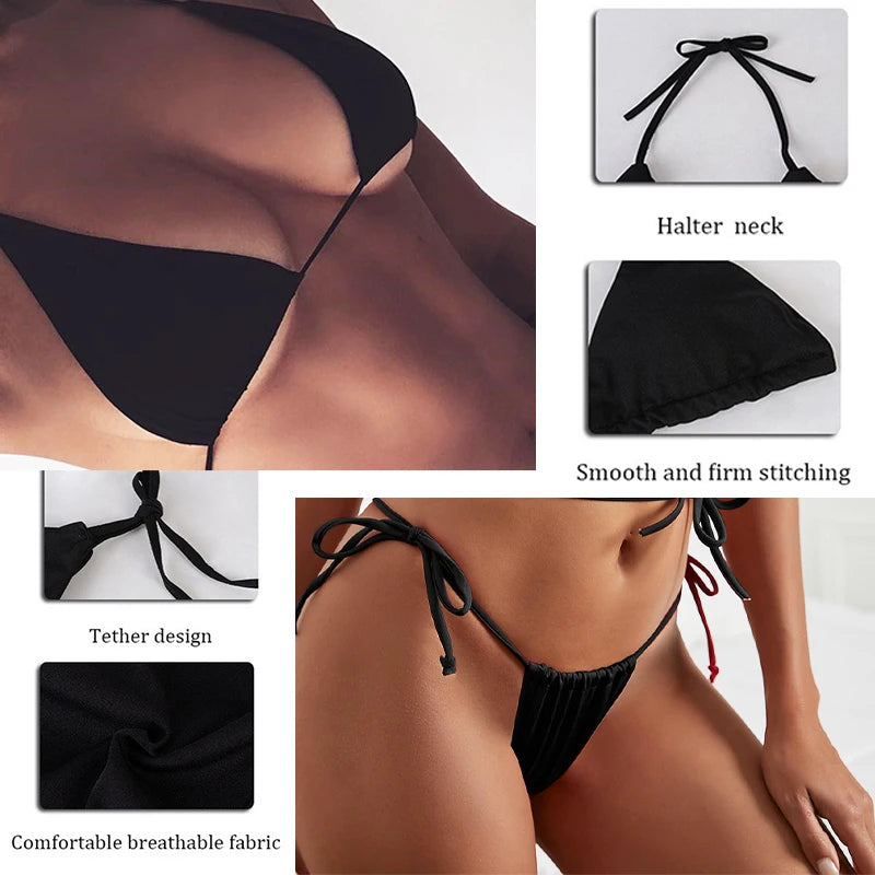 Conjunto de Bikini de moda para mujer, traje de baño Sexy con estampado de calavera y cintura baja sin espalda, para playa, surf, vacaciones, Cosplay de Halloween