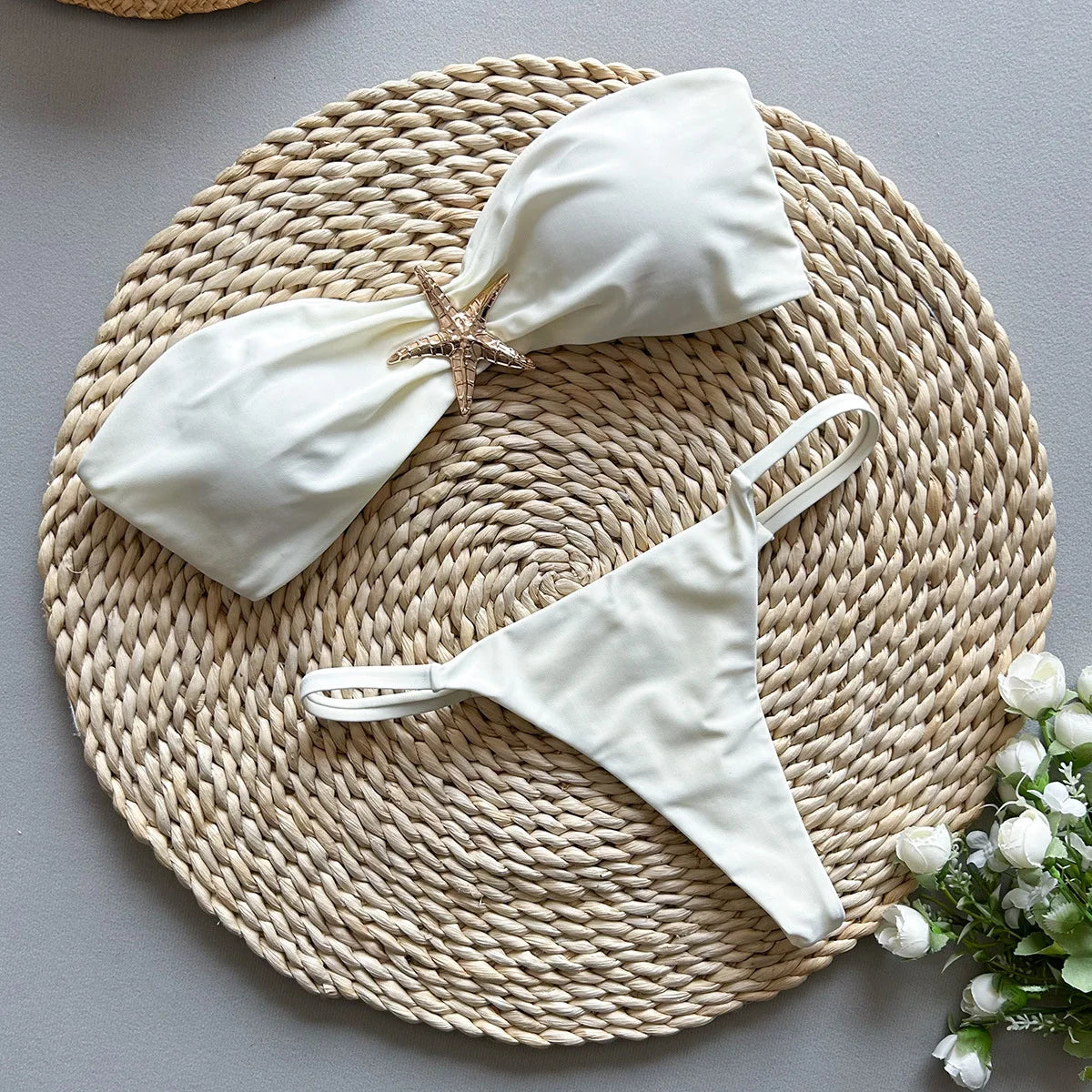 Bikinis Push Up 2025, traje de baño Sexy para mujer, traje de baño femenino, conjunto de microbikini, traje de baño, ropa de playa, Bikini brasileño Bandeau