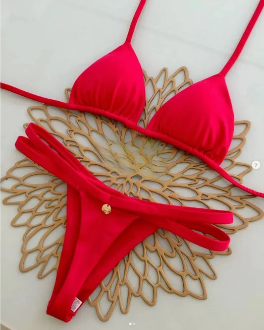 Nuevo Bikini mujer Sexy Brasil traje de baño playa vacaciones traje de baño