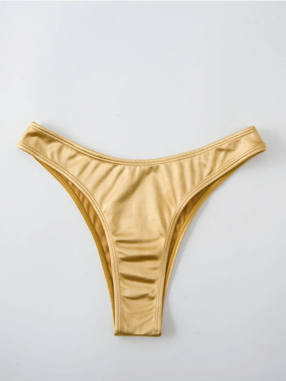 Bikini Bandeau para mujer, traje de baño de dos piezas