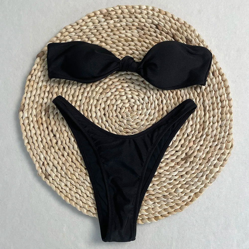 Conjunto de Bikini, superventas, traje de baño para mujer, nueva moda, traje de baño informal Sexy, Micro Bikini para mujer, traje de baño con estampado de encaje